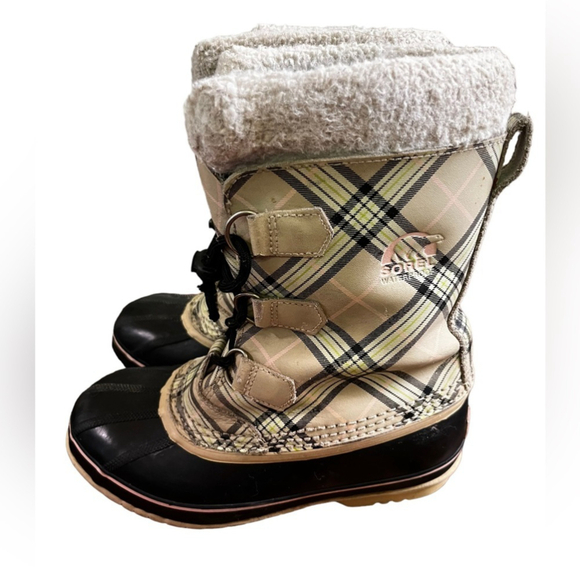 Sorel Waterproof Plaid Winter Boots “Yoot Pac” - Picture 1 of 9